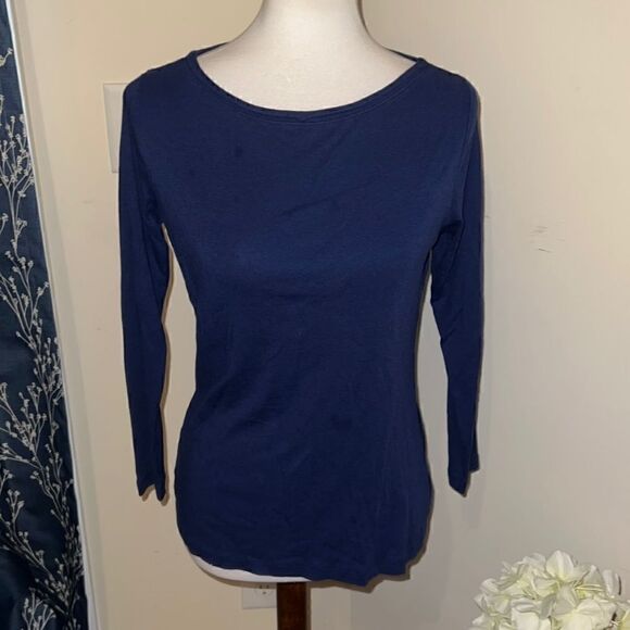 Vineyard Vines Solid Navy Long Sleeves Tee sz M Medium - Picture 1 of 7